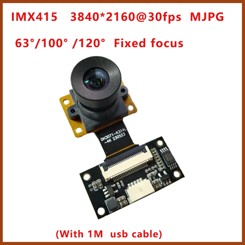 

3840*2160 8MP 4K USB Camera Module IMX415 Sensor Wide Angle Degree USB2.0 OTG UVC Plug and Play For Lightburn Mini Webcam