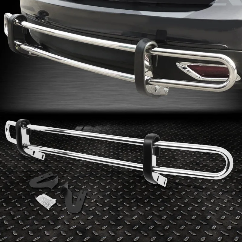 

US FOR 2009 2010 2011 2012 2013 2014 2015 MERCEDES-BENZ GLK STAINLESS STEEL DUAL-BAR REAR BUMPER PROTECTOR GUARD