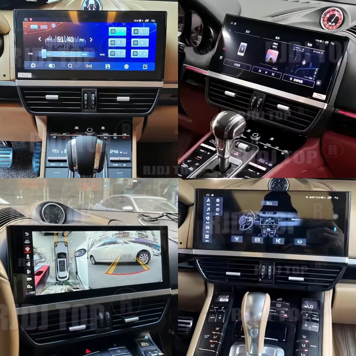 12.3inch Android 13 For Porsche Cayenne 2010-2017 Car Interior Upgrade Kits Central Console Panel Multifunctional LCD Stopwatch