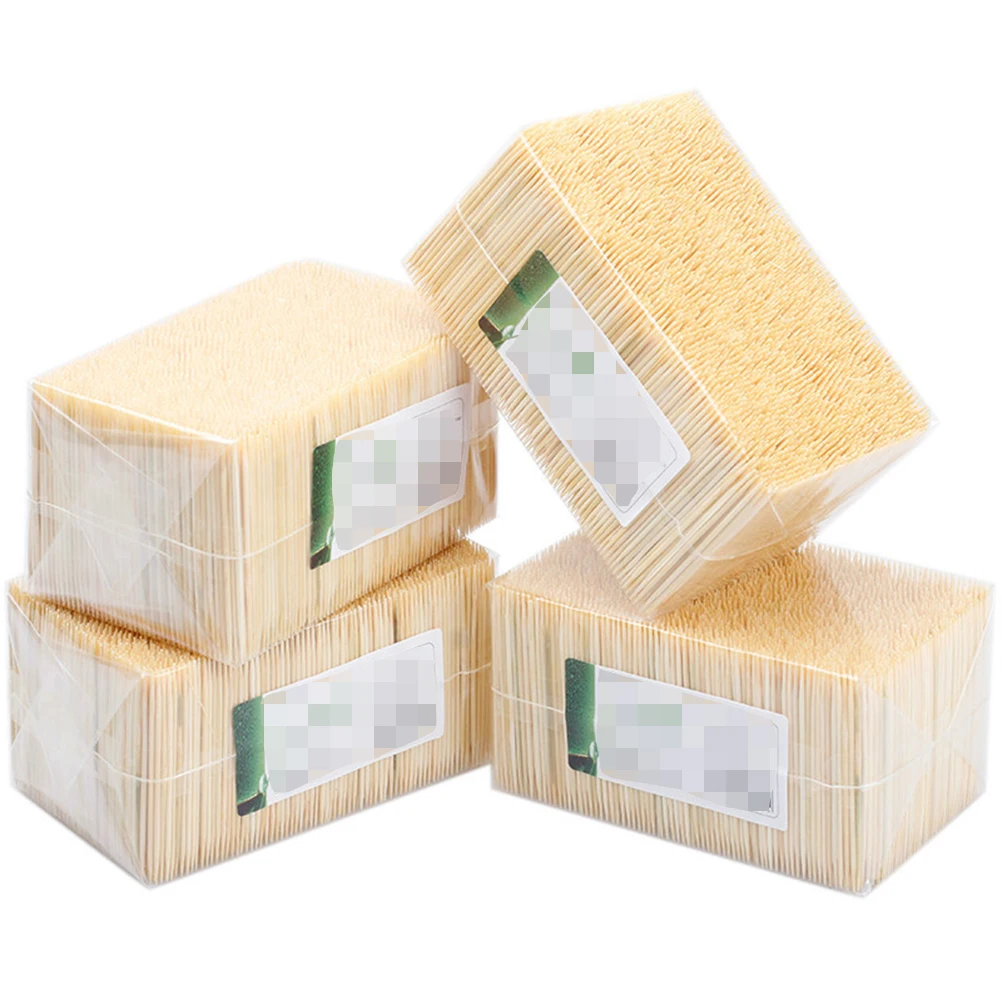 

3500pcs Bamboo Toothpicks Eco-Friendly Disposable Home Restaurant Fruits Double Tip Durable Safe For Food Long Lasting