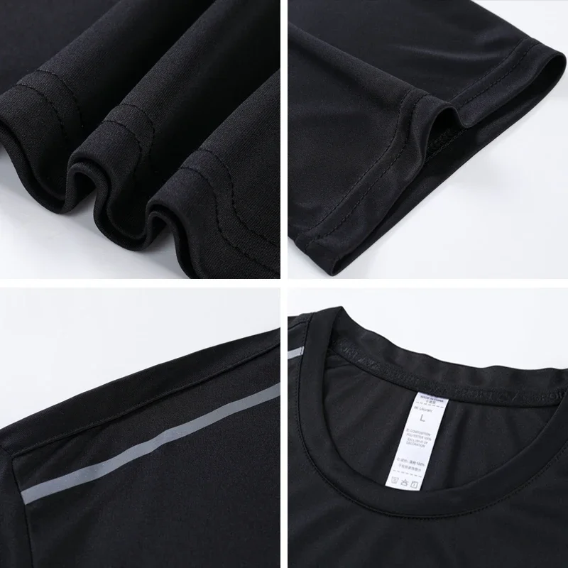 Men Training Shirts Thin Running Workout Fitness Outdoor Jerseys Summer O Neck Yoga Top Logo Custom Breathable Quick Dry Tee