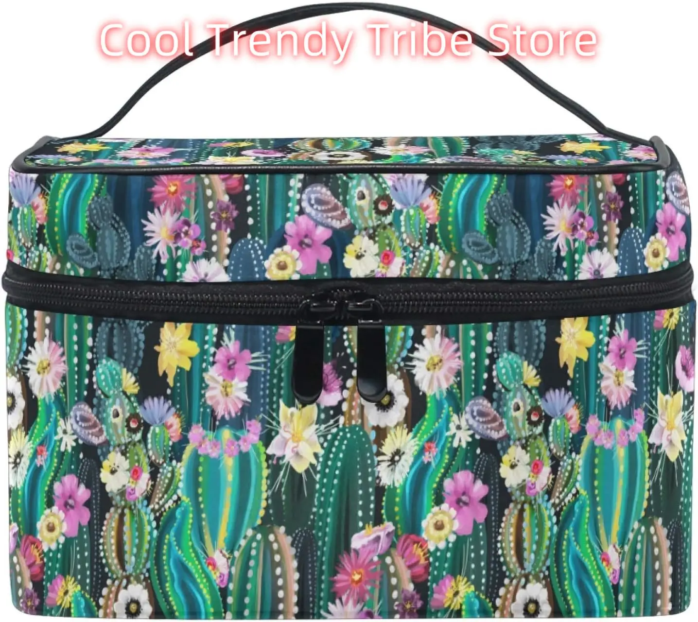 

Cactus 041 Makeup Bag, Watercolor Cactus Travel Makeup Organizer Bag Cosmetic Cases Toiletry Bags for Girl Women Ladies