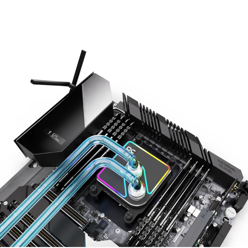 Alphacool Core 1 5V Aurora CPU Water Block For AMD AM4,AM5,For INTEL LGA 1700,1851 Cooler,Nickel Plated Copper,Black,Silver
