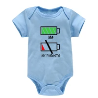 Girls Boys Funny Me Vs My Parents Graphic Infant Cotton Jumpsuit Fashion Funny Parents Low Battery Full Energy Baby Clothing 5