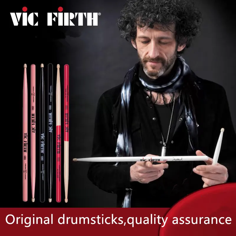 Baquetas Vic Firth 5A 5B 7A baquetas de nogal para instrumento de percusión duradero Jazz Rock