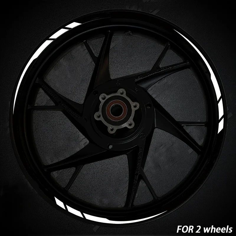 

13Pcs 1Sheet Line Design Wheel Hub Stickers, Waterproof Vinyl Decals for 15-18 Inch Motorcycle Wheels Mod