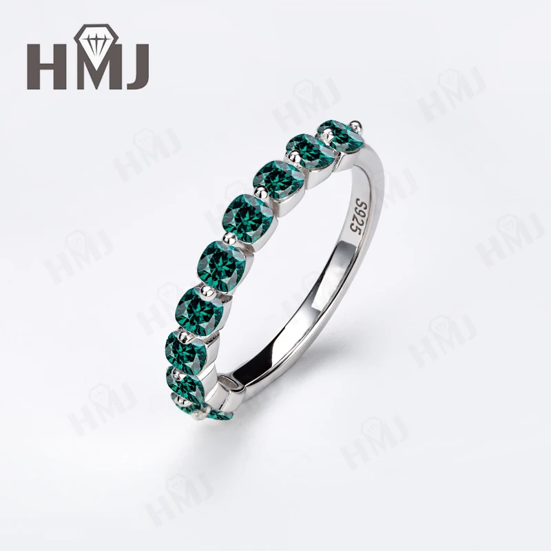 925 Sterling Silber Ring Moissanit Kissenförmiger Schliff VVS1 D Farbe/Aqua Blau/Grün/Champagner Jubiläumsgeschenk Feiner Schmuck für Frauen – Detail 10