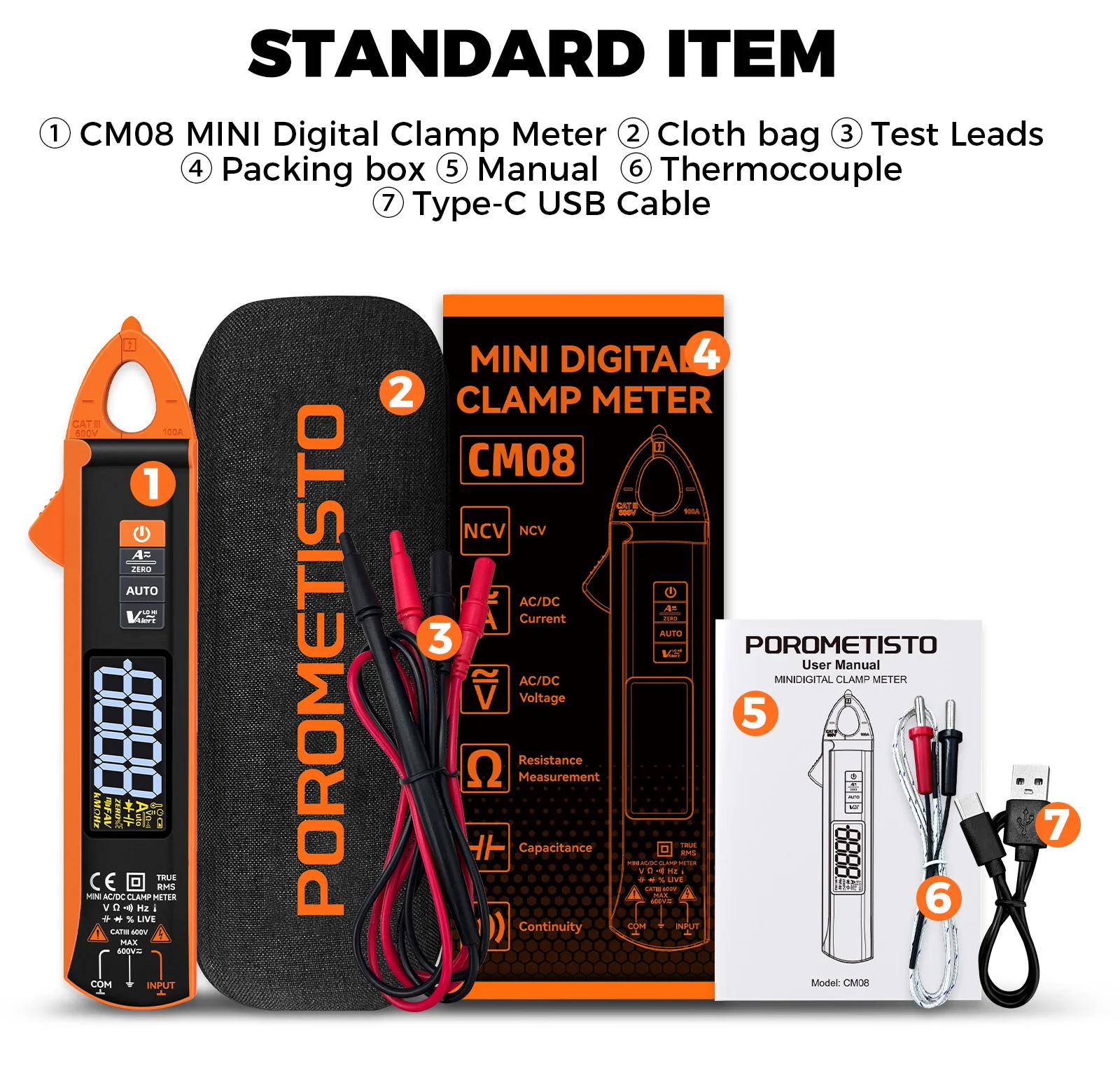 Digitales Zangenmessgerät Multimeter AC/DC 600A/1000A Amperemeter True RMS Multimeter Hochpräzise Kapazitätsmessung NCV Ohm Hz Spannungsprüfer – Detail 33