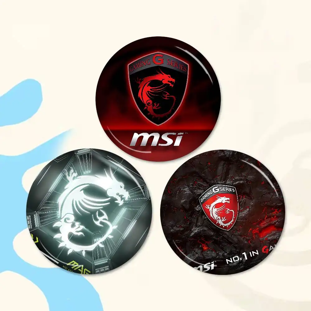 Gaming Dragon-MSI Anime Button Pin Handmade Brooch for Clothes Cartoon Badge Backpack Decoration Jewelry Accessories