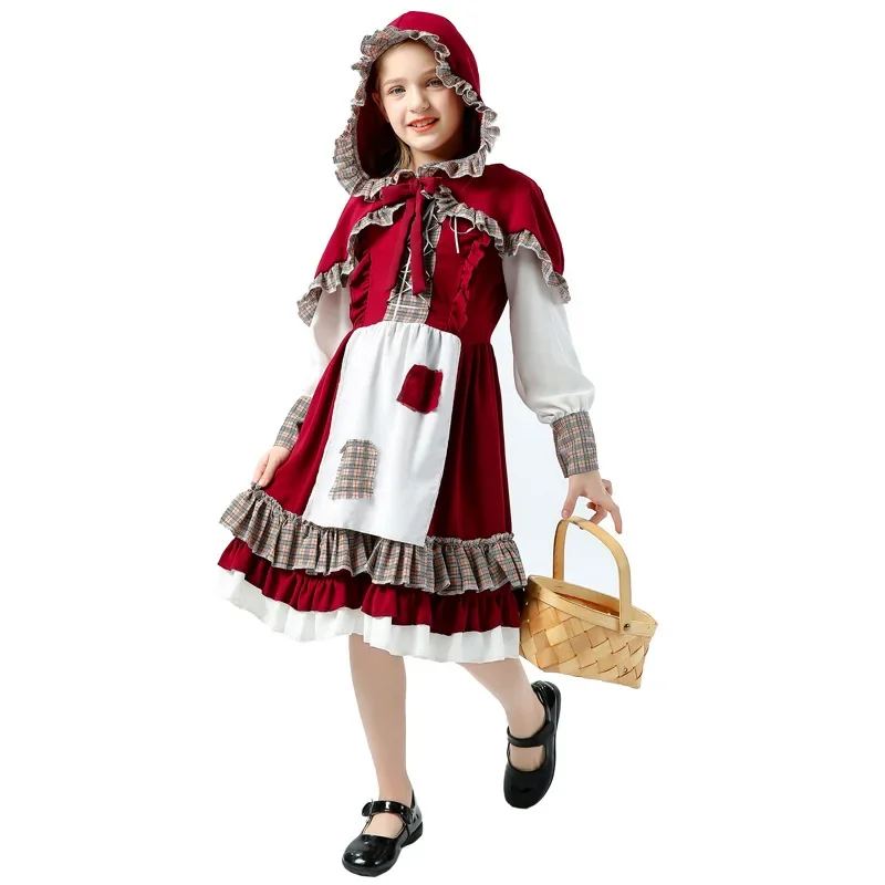 

Children Cosplay Little Red Riding Hood Stage Costume