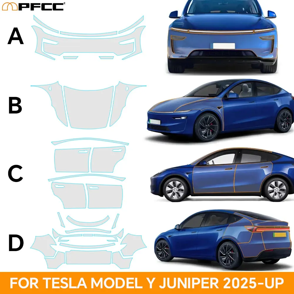 9Mil TPU Scratch Resistant Car Paint Protection Film For Tesla Model Y Juniper 2025 2026-up Clear Bra PPF Decal Accessories