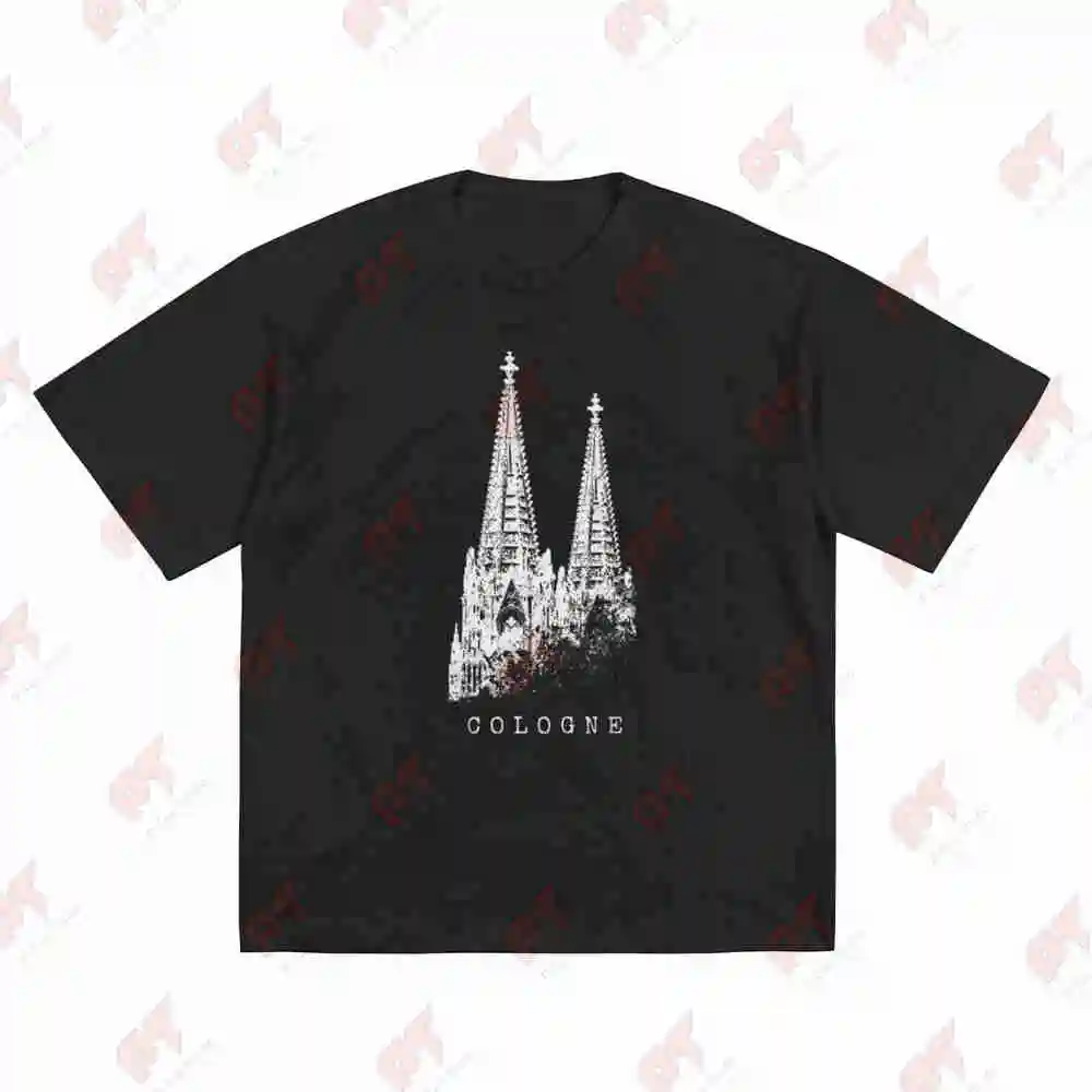 Cologne Cathedral Short Sleeve Tee 100% Cotton T-Shirt