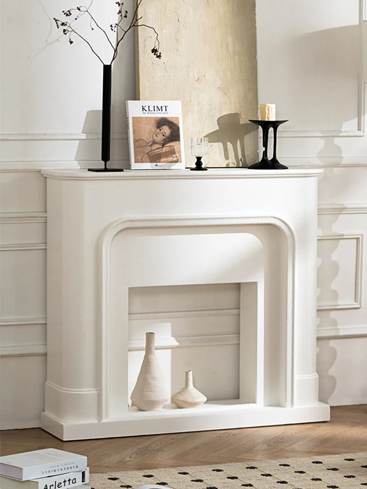 French Style Fireplace Decorative Cabinet Indoor Retro American Electronic Fireplace Core Living Room Simulation Flame