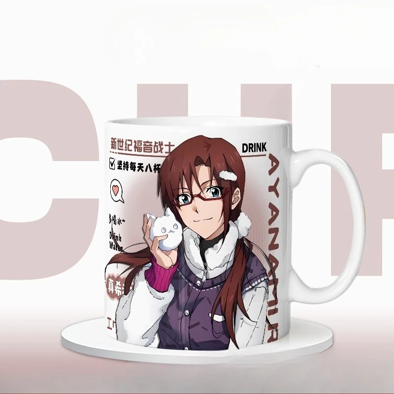 كوب نيون جينيسيس إيفانجيليون أيانامي ري أسوكا لانغلي سوريو إيكاري شينجي كوب إبداعي عالي القيمة كرتوني للزوجين كوب قهوة بالحليب
