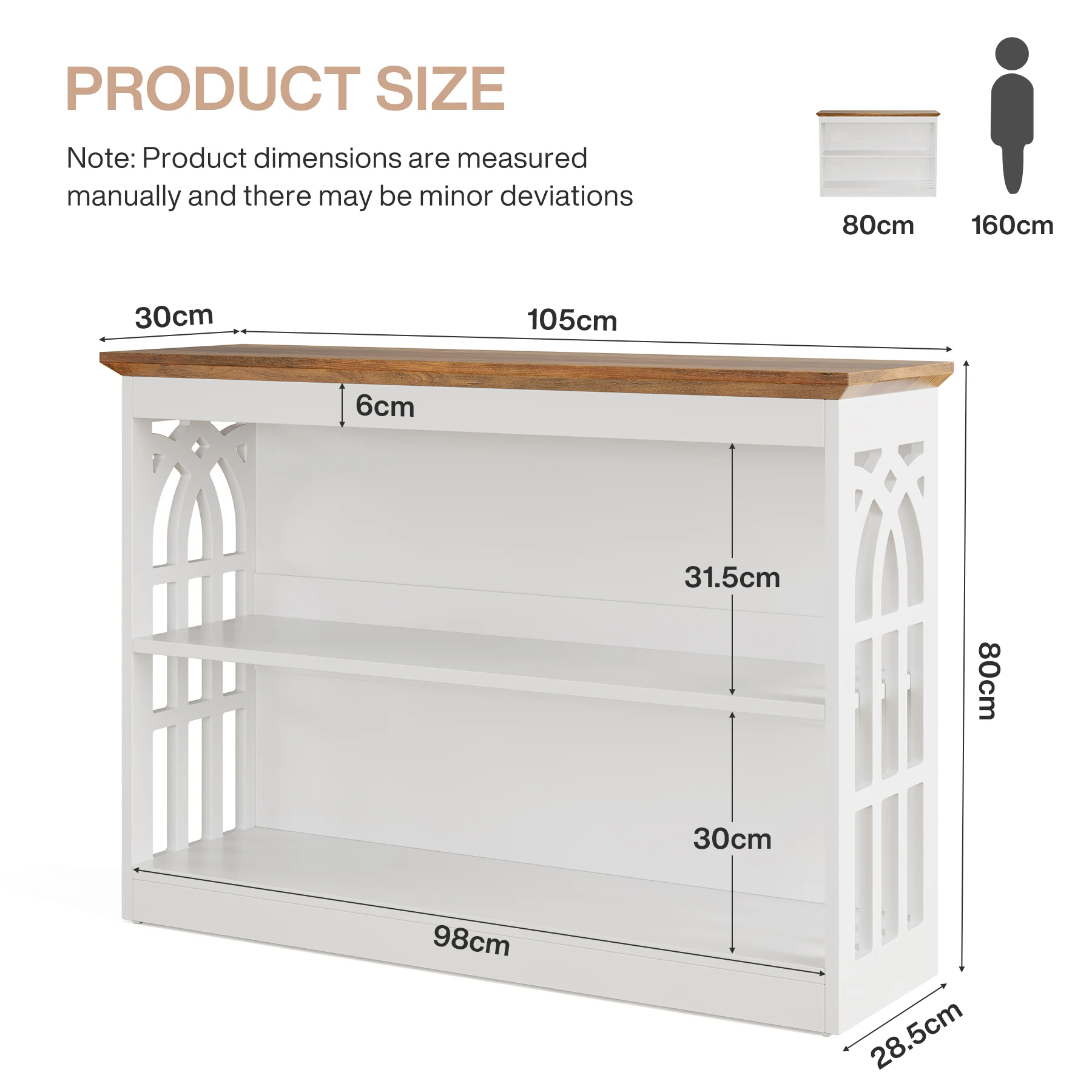 Tribesigns Modern Console Table for Entryway, 41.34-Inch White Sofa Table Behind The Couch with 3-Tier Storage, Narrow Hallway Furniture for Living Room view 3