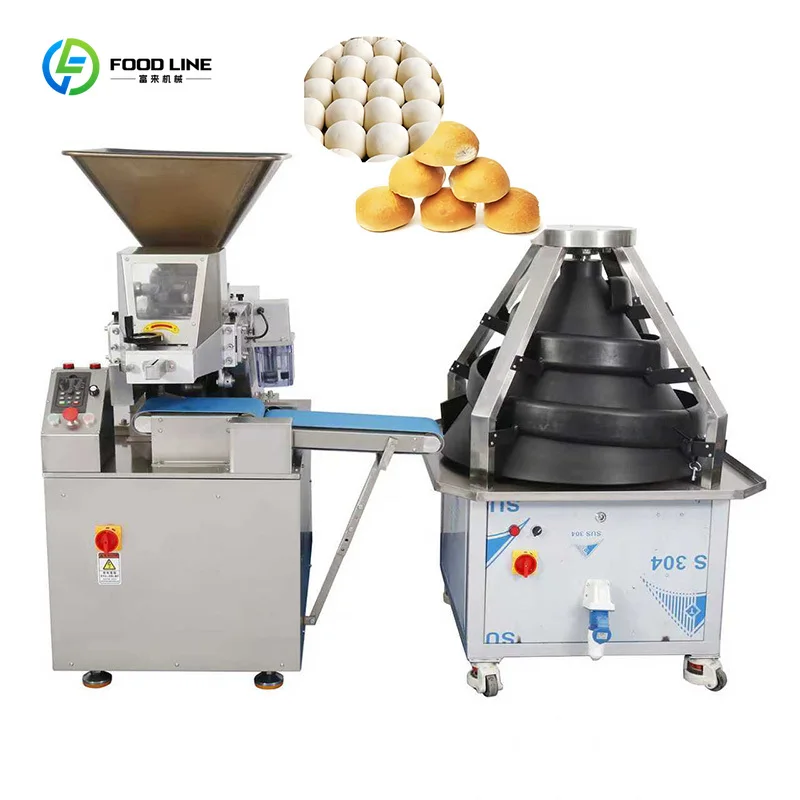 Large Continuous Dough Divider Rounder Machine Conical Automatic for Commercial Bread Bakery Plant Custom