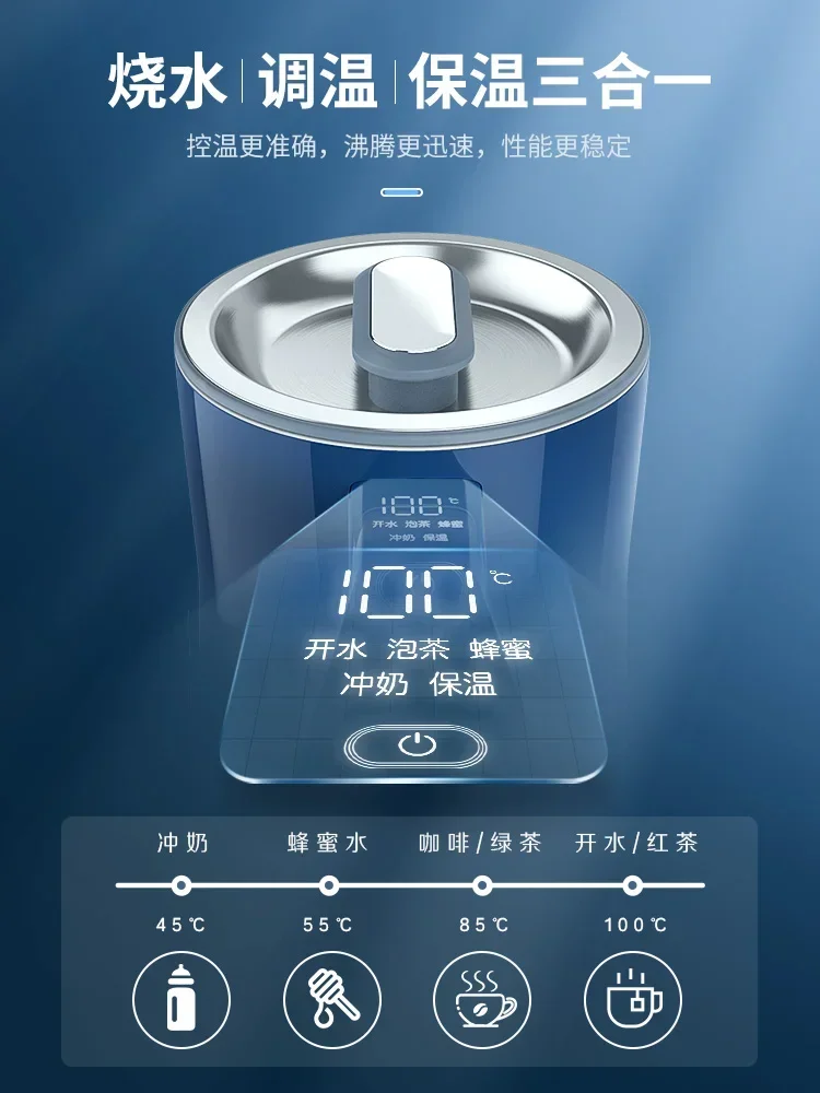 غلاية كهربائية من الفولاذ المقاوم للصدأ للتحكم في درجة الحرارة ، استخدام منزلي ، مع V