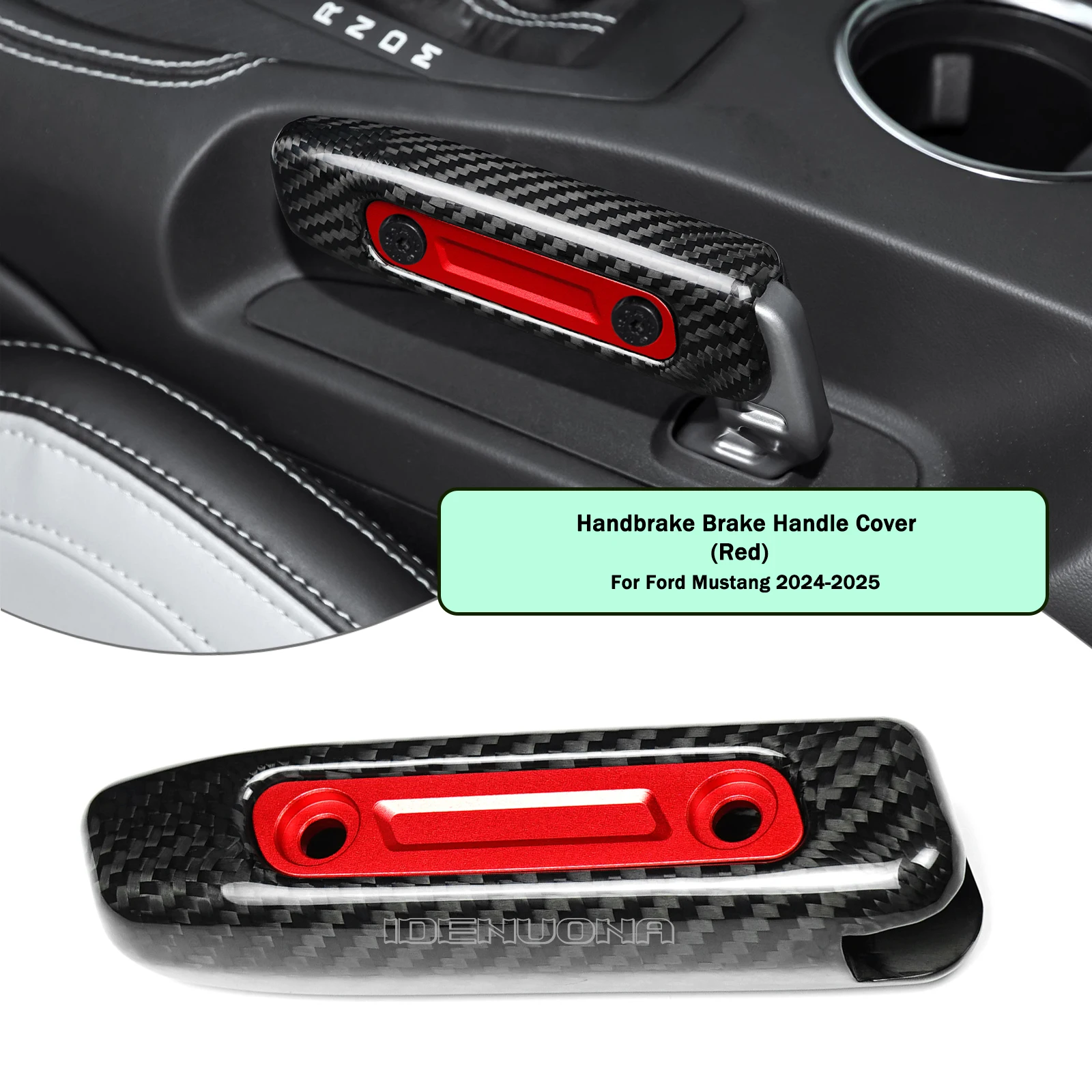 Inner Handbrake Bar Grip Handle Trim Decoration For Ford Mustang 2024-2025