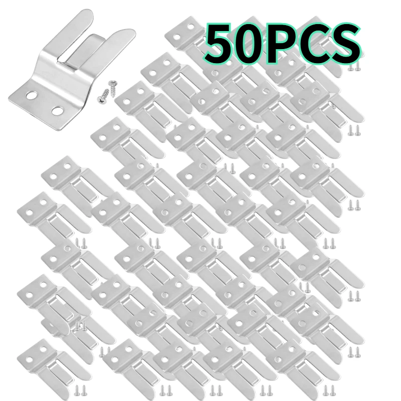 

50PCS CB Mic Microphone Holders Hang Up Clip with Screws Compatible with Yaesu MH-48 FT7800 FT-7800R FT-7900R FT-8800R FT-8900R
