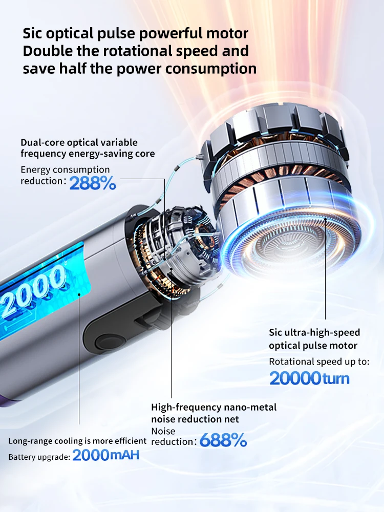 Handheld Fan Type-C Rechargeable 199-Speed Adjustable Fast Cooling Outdoor Portable Ice Sensation Hurricane Fans Powerful