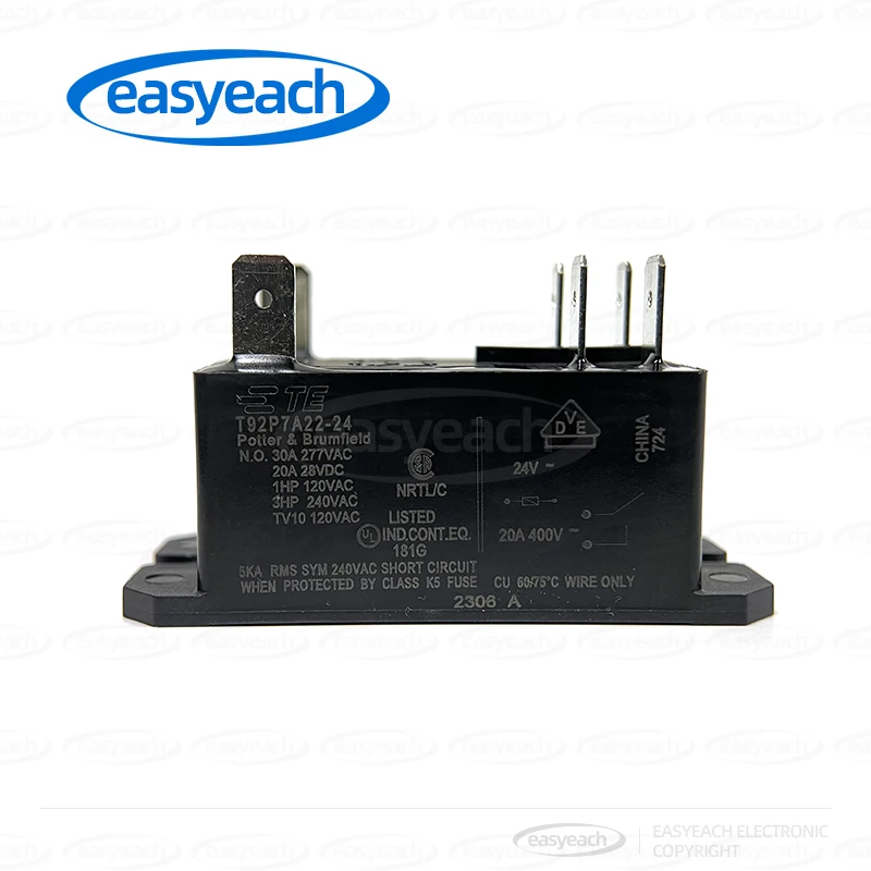 Tyco TE High Power Relay T92P7A22-24 T92P7D12-12 T92S7D22-24 Relay 12VDC 24VDC