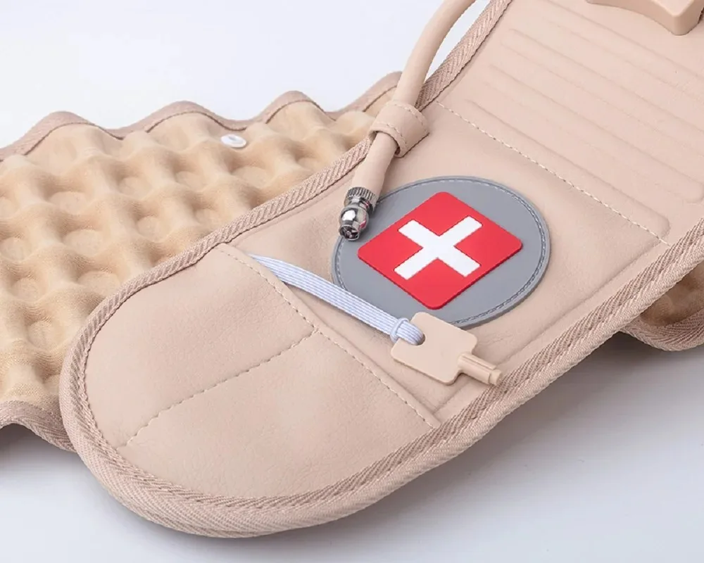 دعم قطني الضغط الخصر الهواء الجر هدفين العمود الفقري الظهر الإغاثة حزام آلام الظهر الإصدار جهاز مدلك للجنسين