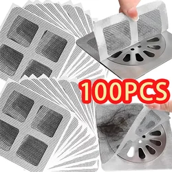 Sewer Maintenance Sticker Disposable Hair Drain Stickers for Shower Sink Easy Removal Hair Catcher Mesh for Bathtubs for Drains