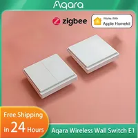 Aqara Wireless Smart Wall Switch E1 ZigBee 3.0 Switch Wall-mounted Remote Control Key Light Switch Button for Mihome HomeKit APP