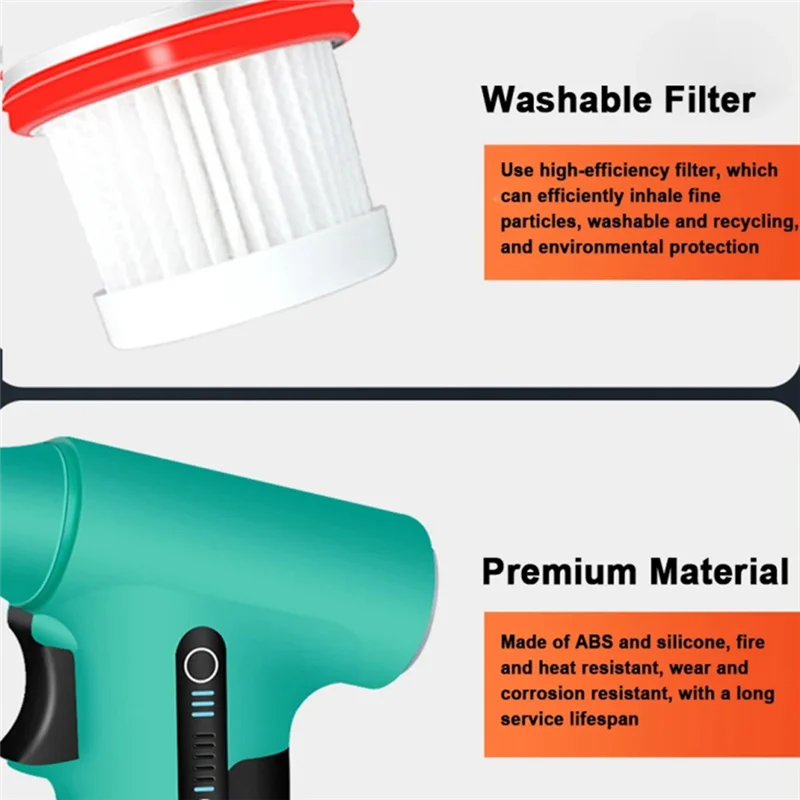 【A38M】مروحة نفاثة بمحرك بدون فرش 120,000 دورة في الدقيقة منفاخ غبار عالي الطاقة أداة تنظيف لوحة المفاتيح منفضة الهواء المضغوطة رمادي Durab