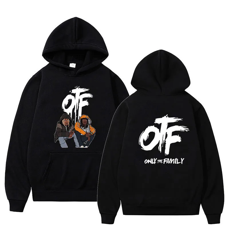 Fashionable OTF Setr Hip-Hop Letter Hoodie Autumn and Winter Couple Style Casual and Comfortable Pullover Sweatshirt S-3XL