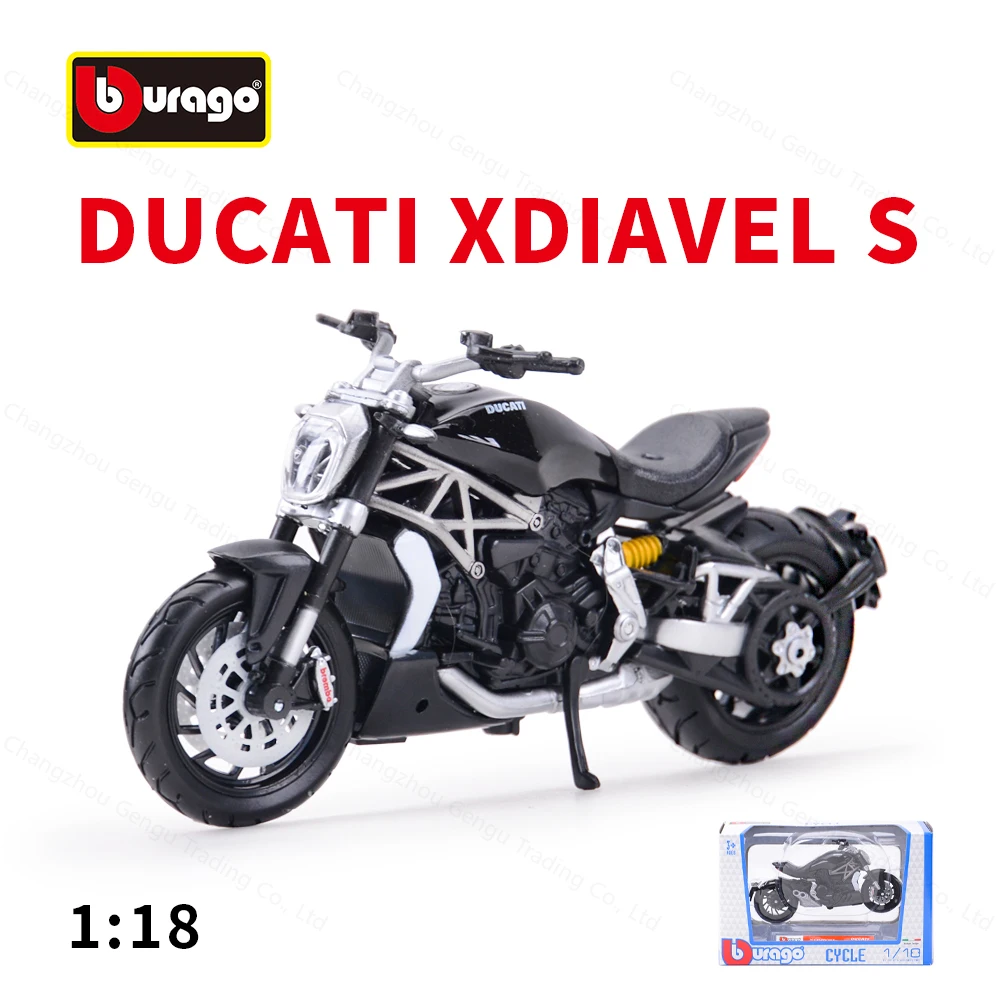 Bburago 1:18 2016 Ducati Xdiavel S vehículos fundidos a presión juguetes de modelos de motocicleta coleccionables