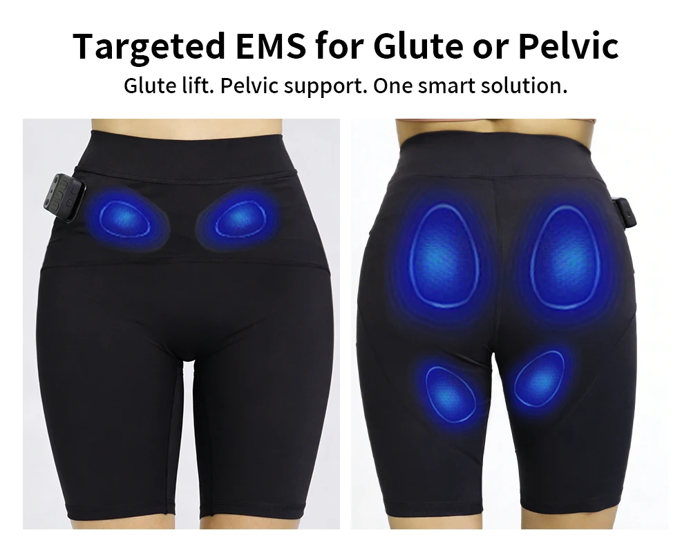 EMS-Hosen, Shorts, Leggings mit unabhängiger Steuerung, Muskelstimulator, elektrische Stimulation, Workout, Fitness, Körperformer, wiederaufladbar – Detail 3