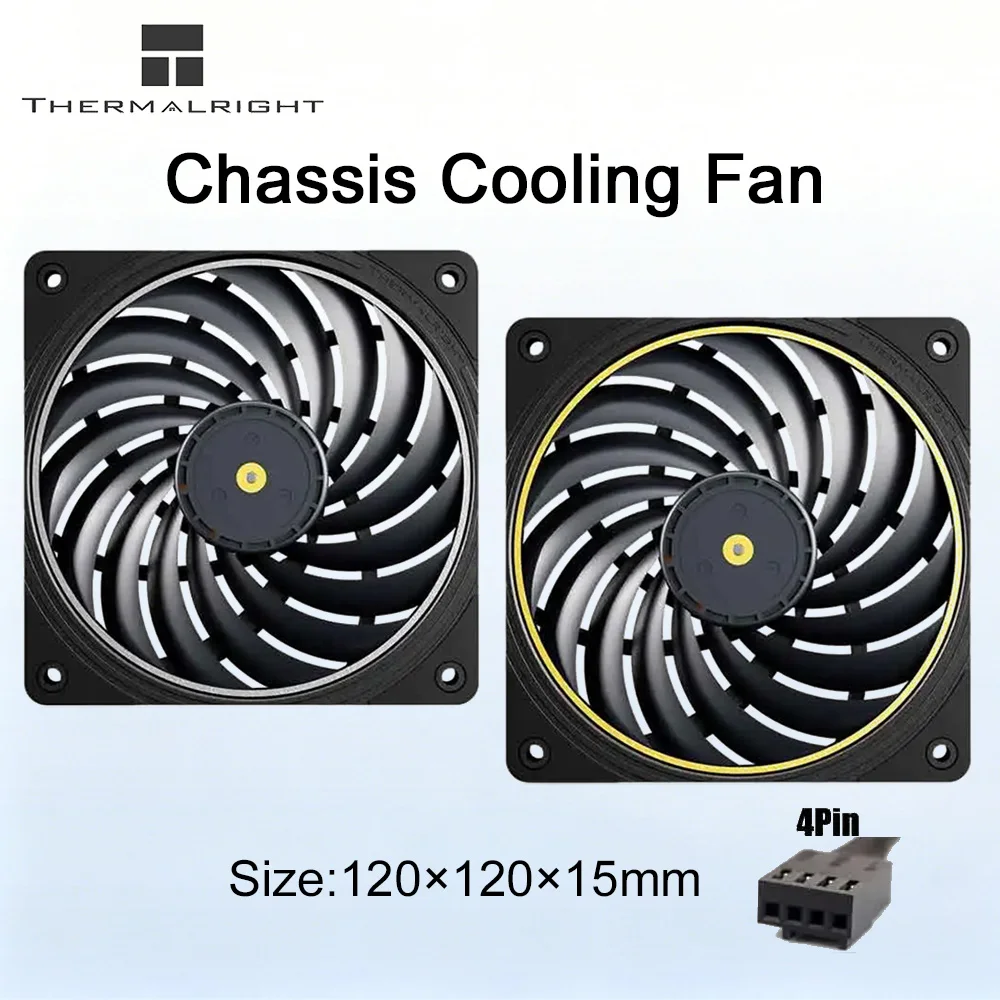 thermalright-シャーシ冷却ファン-ダブルボールベアリング冷却-12cm-薄型ファン-lcp-ポリマーファンブレード-低騒音コンピューターケースファン