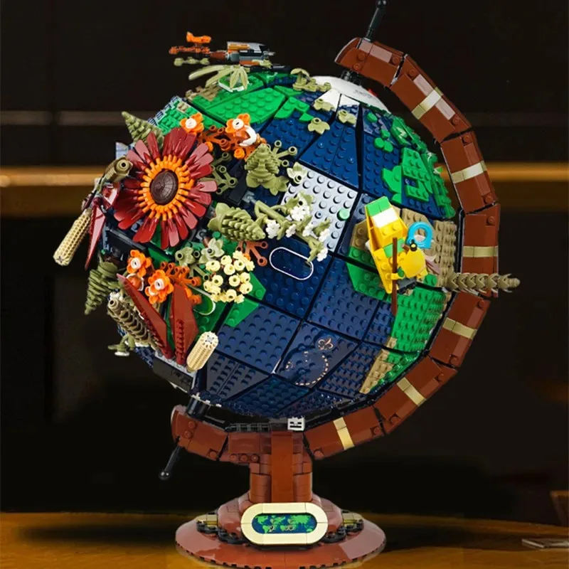 

2585PCS Creative Globe Map Model Technology 21332 Home Decoration Assembly Model Creative Assembly Children's Toy Birthday
