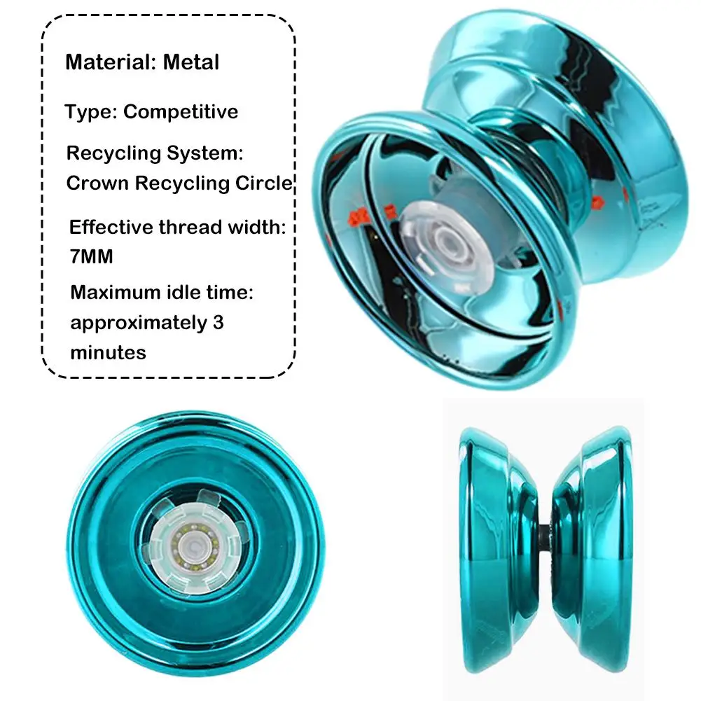 Children Beginners Professional Aluminum Metal Yoyo Ball, Competitive Yoyoball, Adult Kids Yoyoyoball with Accessories