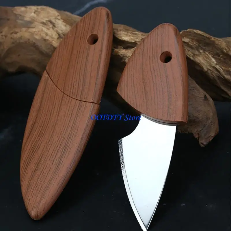 

367A Piercing Nonrust Steel Pocket Cutters Portable Convenient Designs Outdoor Camping Essential with Sturdy Wooden Storage Case