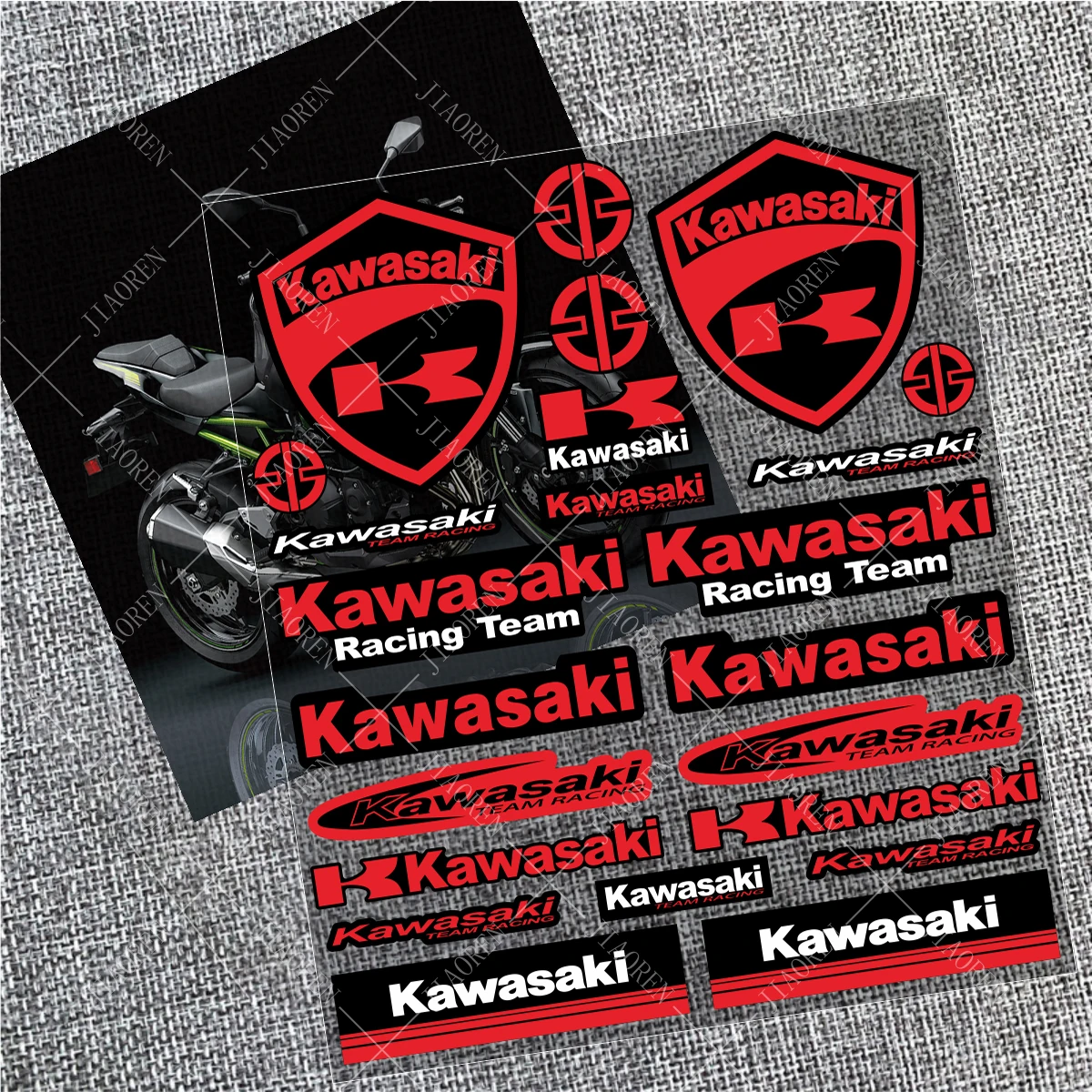 For Kawasaki Stickers Racing Team Logo Decals For Z900 Z1000 Z800 Z750 ZX6R ZX9R ZX10R Ninja