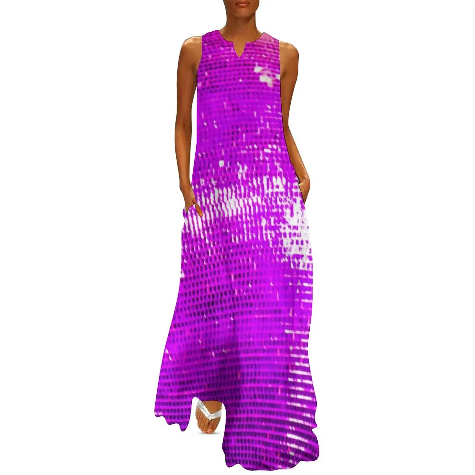 

Pink Disco Ball Long Dress Dresses gala clothing women summer 2025