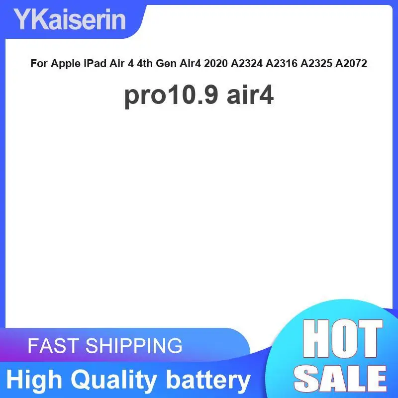 

Стабильный блок питания для Apple Ipad Air 4 4-го поколения Air4 2020 A2324 A2316 A2325 A2072 Pro10.9, аккумулятор для планшета 7606 мАч