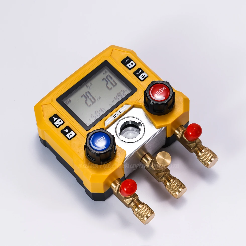 

Mini Digital Manifold Gauge AC Gauges Auto A/C Service Refrigerant Pressure Gauge Temp&Vacuum Test Meter for 88 Refrigerants