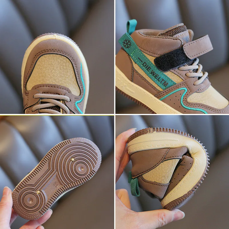 Chaussures montantes décontractées pour garçons et filles, chaussures de planche pour enfants, chaussures à semelle souple pour Bab, rencontre pour enfants, printemps et automne, nouveau, 2024