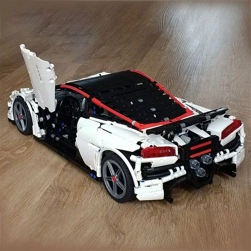 Moc bausteine supercar modell speed champion v10 technische ziegel diy montage bau spielzeug für kinder ferien geschenke