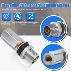 Car Antenna Stud Mount SO-239 Adapter Heavy Duty For Installing 3/8 x 24 Threaded Cb Radio Antenna