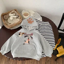 Boys Hoodies Sweatshirts Cotton Tops Outwear 2024 New Spring Autumn Kids Long Sleeves Sport Children's Clothing