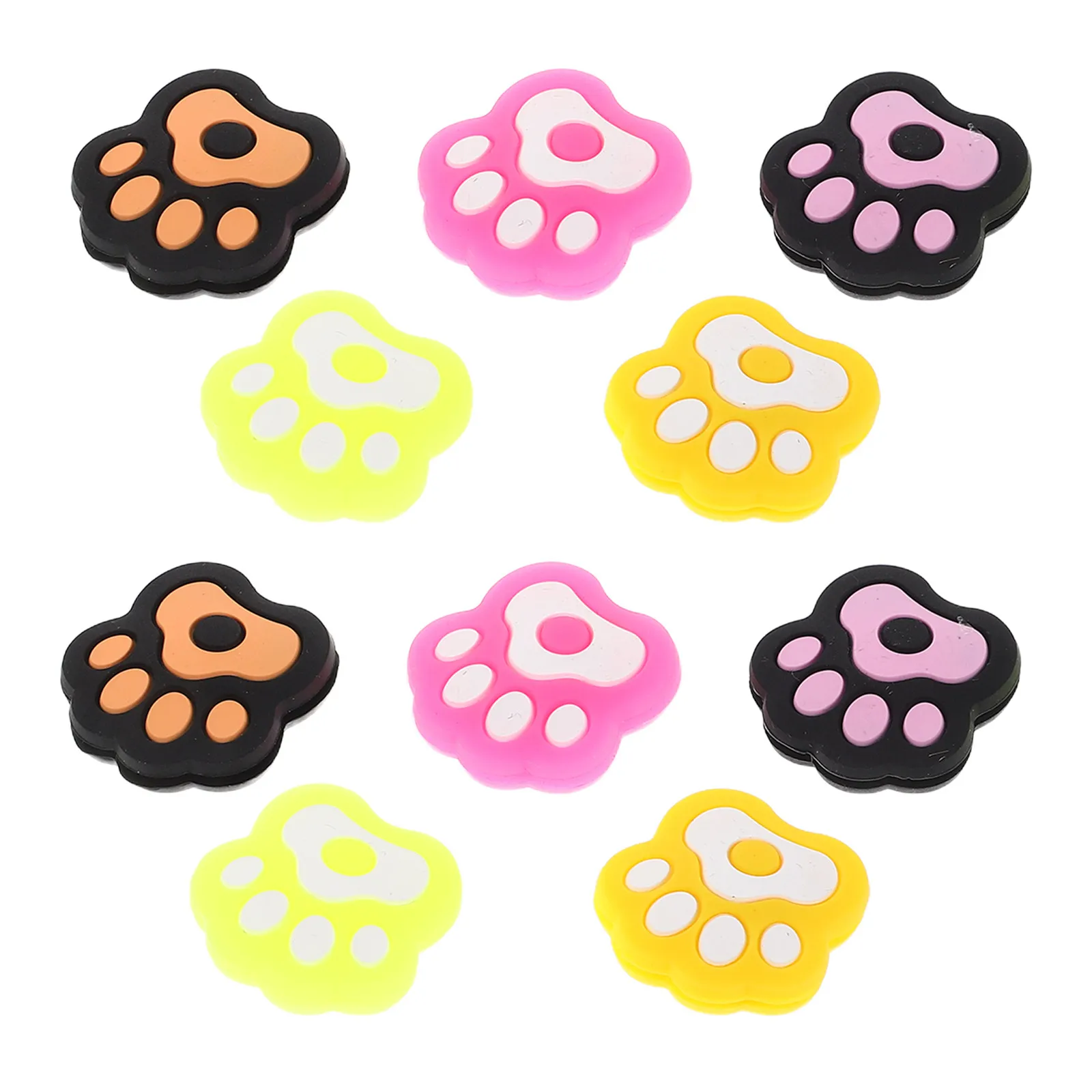 

10Pcs Easy Install Cat Paw Racket Dampeners Vibrant Colors Silicone Shock Absorber Pads Tennis Gear Tennis Shock Absorber