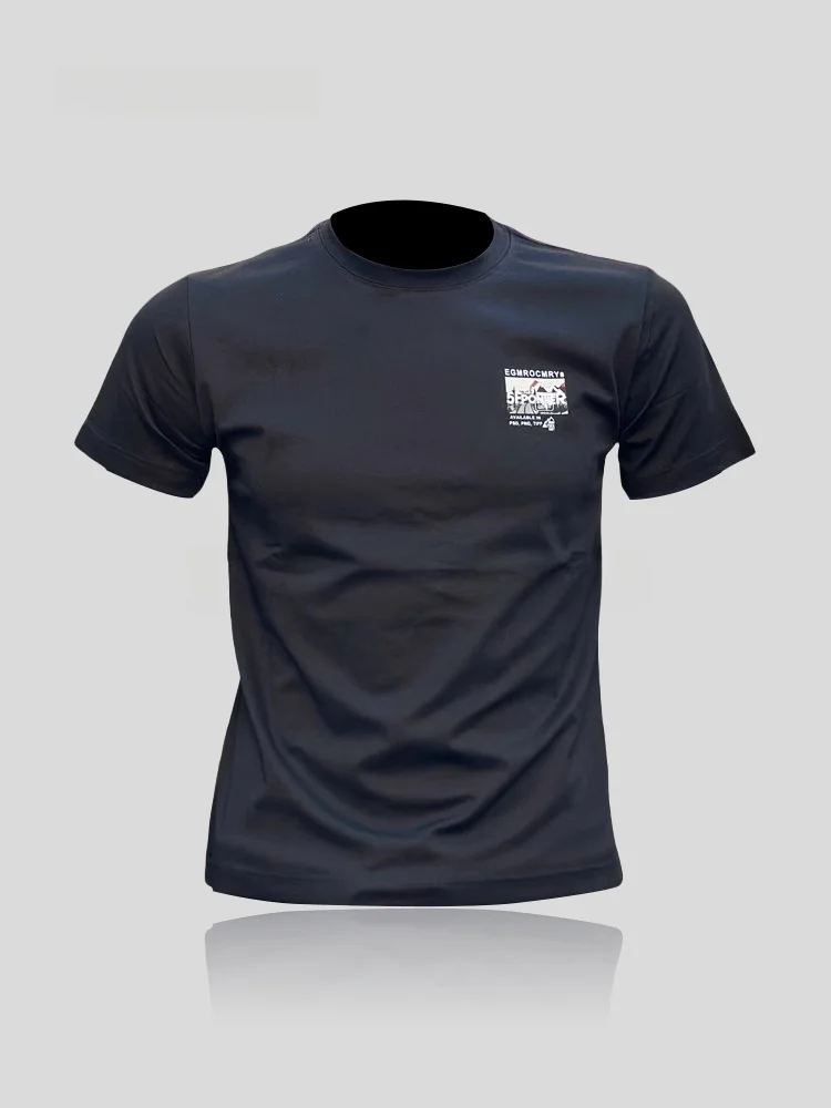 Slim Fit Short Sleeve  T-Shirt for Men Printed Fashion Brand New Model Hot Trendy Diamond Heat Transfer I.T 
