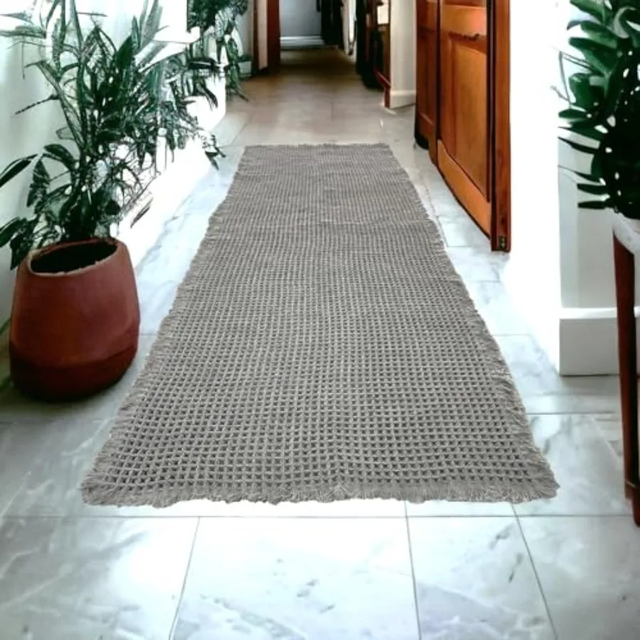 

Waffle Bath Mat Non Slip Super Absorbent Quick Dry Bath Rug Soft Microfiber Rubber Backed Machine Washable Low Profile Floor Ma