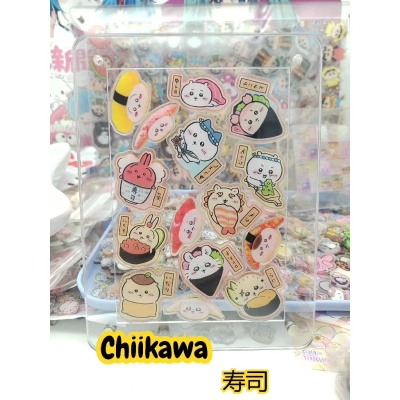 Cartoon Anime Chiikawa Sushi Acrylic Patch Transparent 4cm Handmade DIY PP Clip Keychain accessory Material Retail Wholesale