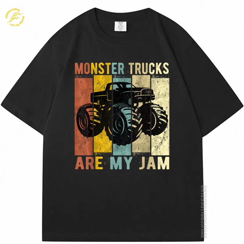 الرجال تي شيرت الوحش الشاحنات هي بلدي المربى خمر الرجعية المتضخم تي شيرت ملابس الرجال الماركات الفاخرة الملابس قصيرة الأكمام