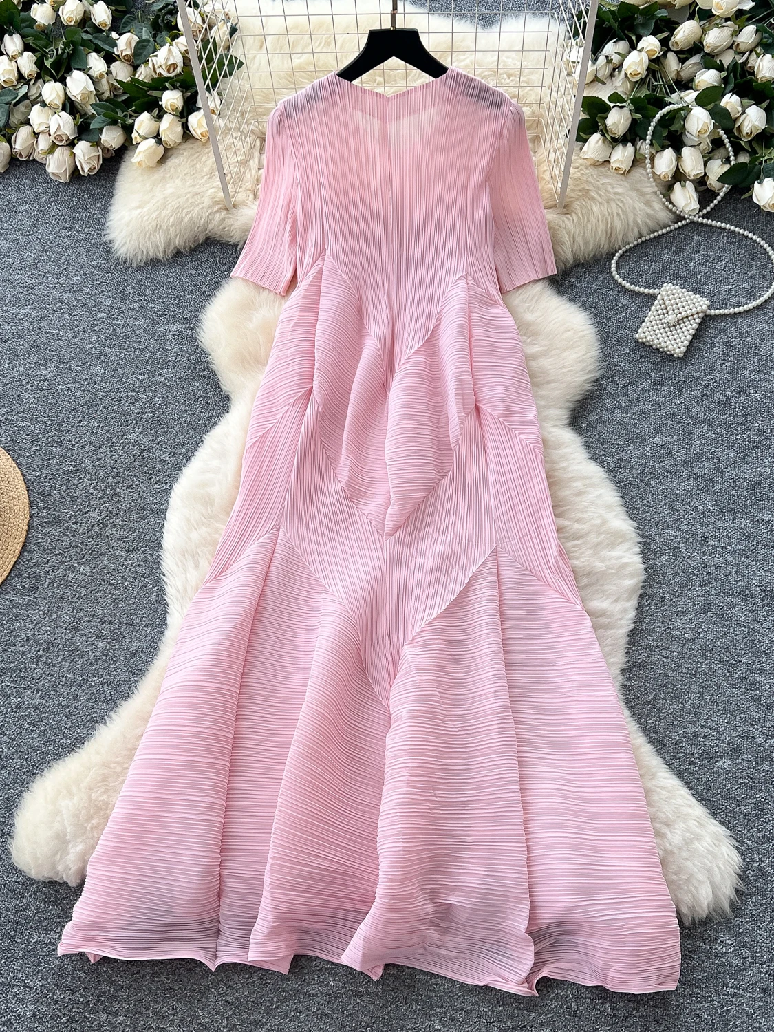 Été Ele minceur ample femmes Dr t-shirt plis dimensionnels ourlet asymétrique coréen Sle taille haute a-ligne jupe